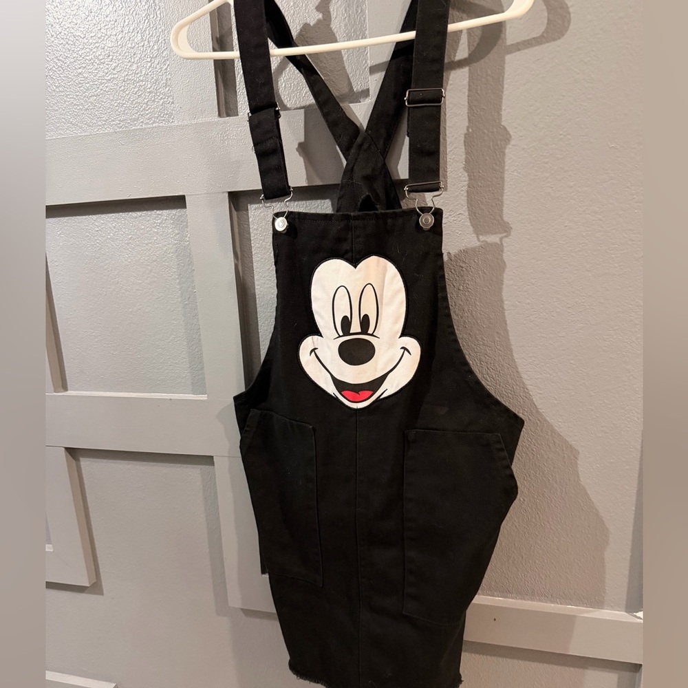 Forever 21 Black Mickey Mouse overall Dress